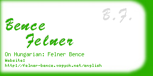 bence felner business card